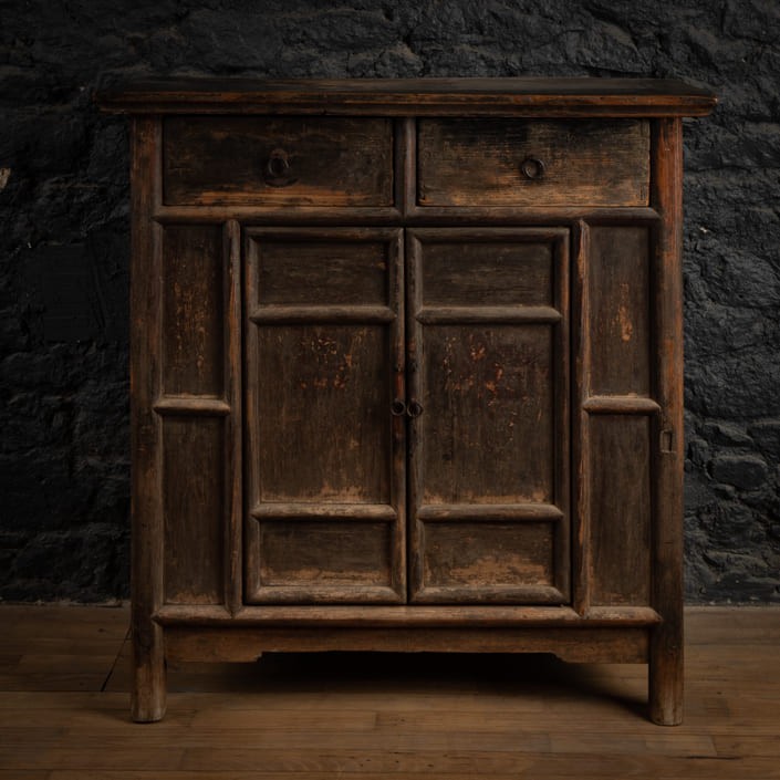 Meuble de rangement en orme laqué - Shanxi 18ème siècle
