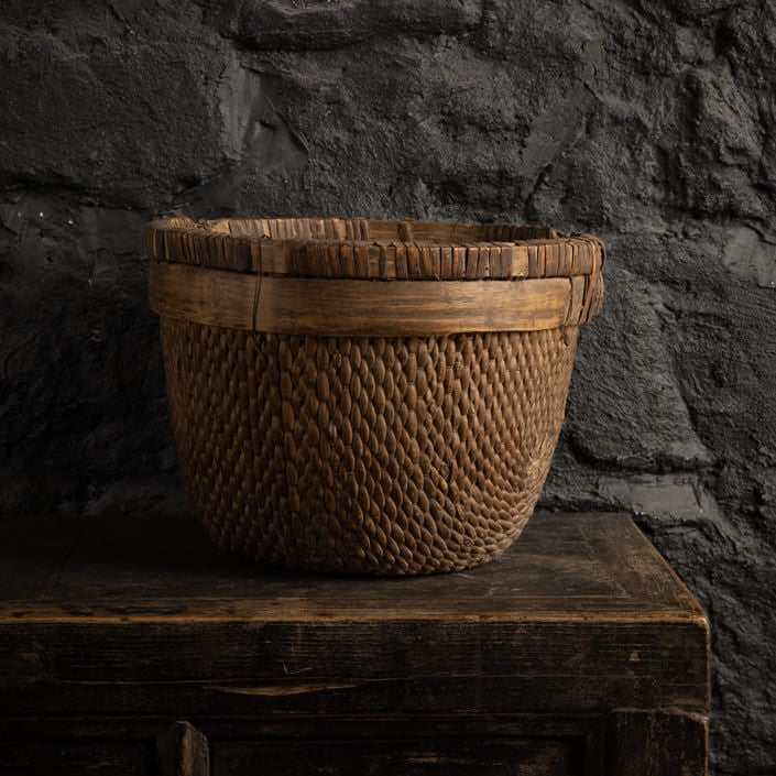 Panier ancien - Rotin tressé