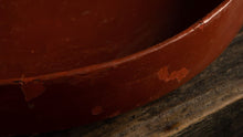 Plat en bambou ancien laqué orange - Birmanie