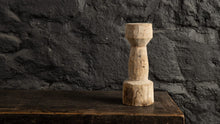 Bougeoir ancien en teck blanchi - Inde