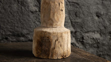Bougeoir ancien en teck blanchi - Inde