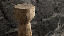 Bougeoir ancien en teck blanchi - Inde