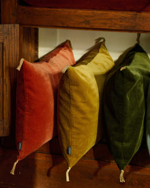 Coussin en velours lavé - 40 x 55cm / 50 x 70cm