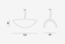 SUSPENSION BRASS 96  | Ø120cm |  PUISSANCE MAX 18W | E27 | LAITON MARTELE MAT