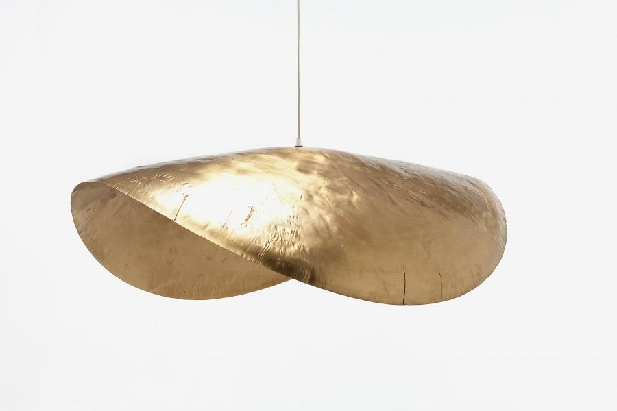 SUSPENSION BRASS 96  | Ø120cm |  PUISSANCE MAX 18W | E27 | LAITON MARTELE MAT