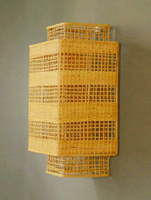 Applique ION, 21cm x 15cm x H25cm, E27, BAMBOU
