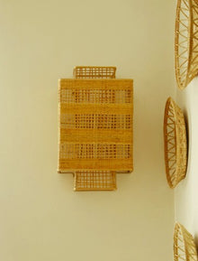 Applique ION, 21cm x 15cm x H25cm, E27, BAMBOU