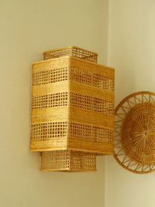 Applique ION, 21cm x 15cm x H25cm, E27, BAMBOU
