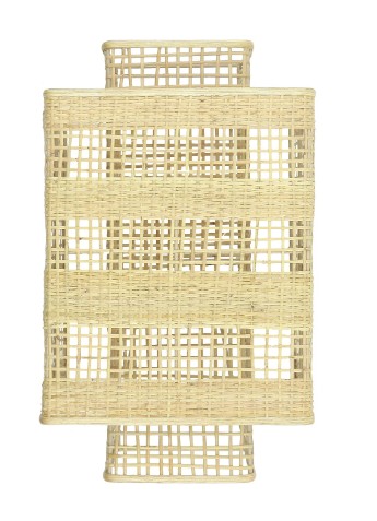 Applique ION, 21cm x 15cm x H25cm, E27, BAMBOU