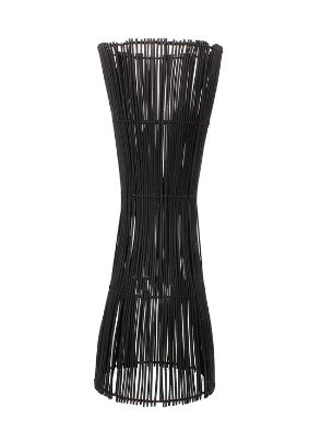 LAMPE A POSER HALO | ROTIN | 25cm x H71cm | E27 | NOIR