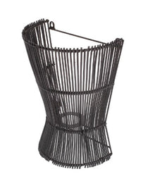 APPLIQUE HALO | ROTIN | 20cm x 13cm x H28cm | E27 | NOIR