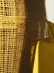 LAMPADAIRE NAASHA | ROTIN ET ACIER BRUT | H155cm | E27 | NATUREL