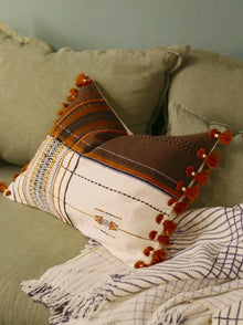 COUSSIN | PAGHA | 100% COTON | 40cm x 55cm | NEIGE CHARCOAL