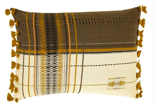 COUSSIN | PAGHA | 100% COTON | 40cm x 55cm | NEIGE CHARCOAL