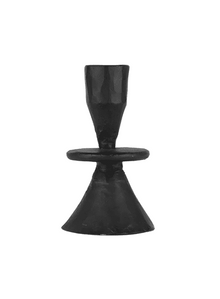Bougeoir MAI en fer martelé, H10cm, NOIR