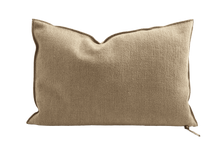 Coussin VICE VERSA, Toile TUFTEE up-cyclée, 40cm x 60cm, KAKI