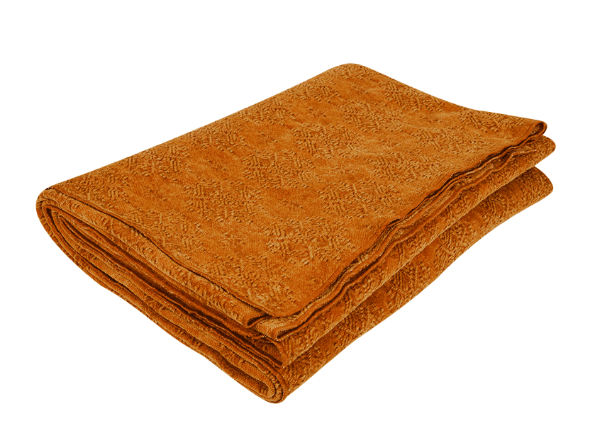 Plaid VICE VERSA, Jaquard STONE WASHED Kilim, 135cm x 200cm, AMBRE
