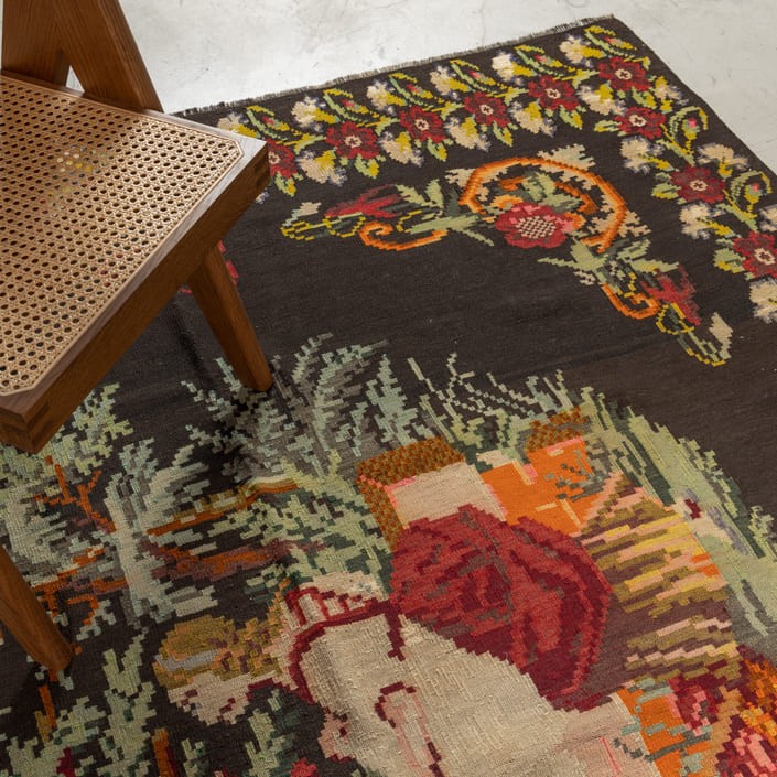 Tapis KILIM MOLDAVE - 100% laine noué main - 196 x 240 cm