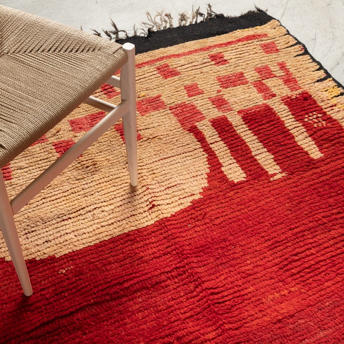 Tapis Rhamna fin XIXème - 100% laine - 160cm x 390cm