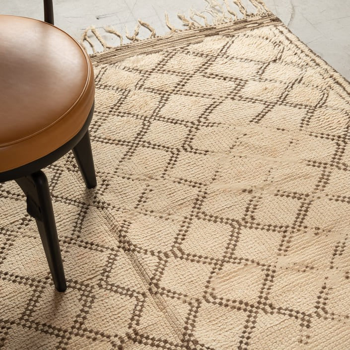 Tapis BENI OUARAIN ANCIEN - 100% laine noué main - 195cm x 440cm