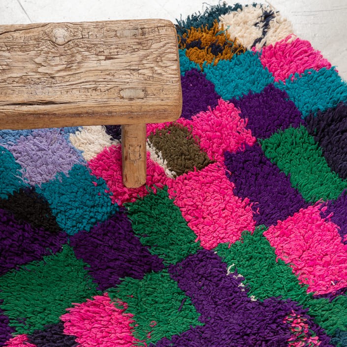Tapis BERBERE ZENDAK -  100% laine noué main - 65cm x 110cm
