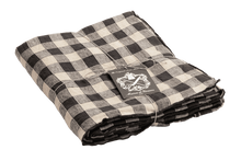 Nappe, Toile VINTAGE VICHY, 100% LIN, 170cm x 170cm, BLEU DE DELFT