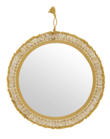 MIROIR GIPSY | COTON ET LAITON  | Ø45cm | MORDORE CHINE