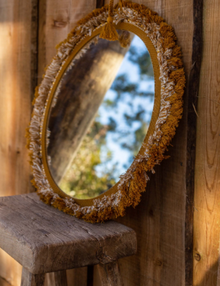 MIROIR GIPSY | COTON ET LAITON  | Ø45cm | MORDORE CHINE