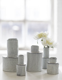 Vase HELENA 1, Ø7cm x H9cm, BLANC