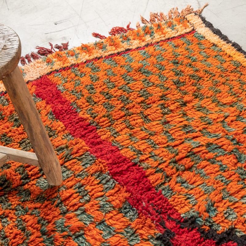 Tapis BERBERE BIJAD-HAUT ATLAS - 100% laine noué main - 185cm x 360cm