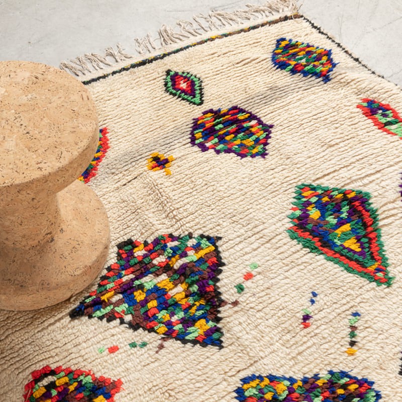 Tapis AZILAL - 100% laine noué main - 135 x 350 cm