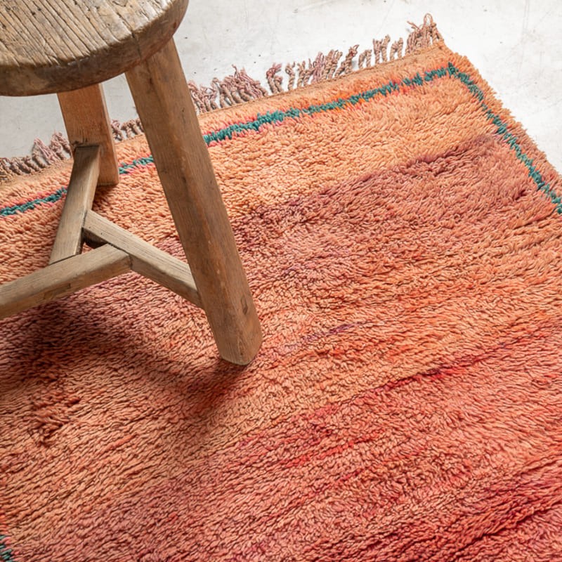 Tapis BOUJAD ANCIEN  - 100% laine noué main -  95cm x 290cm