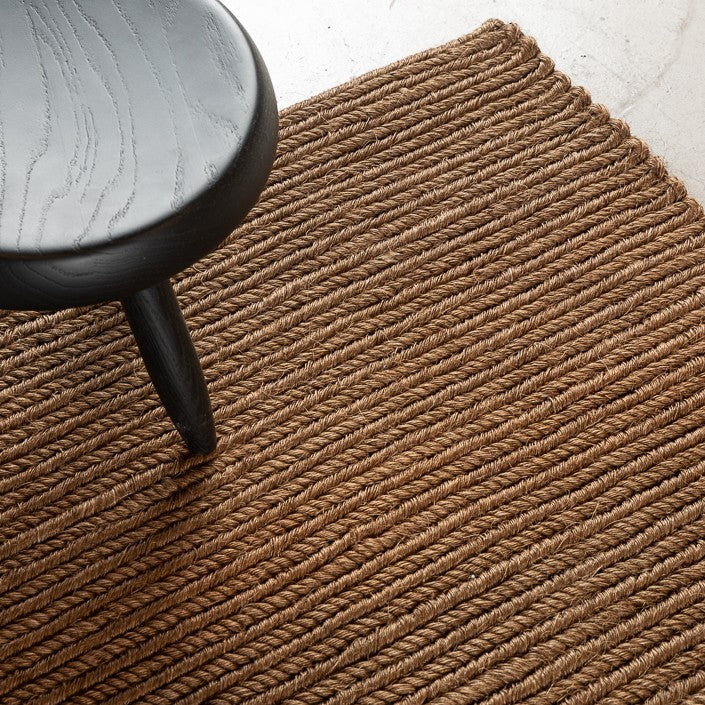 TAPIS SISAL NUDE GROS | 100% SISAL | TISSE MAIN EN COLOMBIE | COLORIS TOSTADO OSCURO | 80cm x 250cm