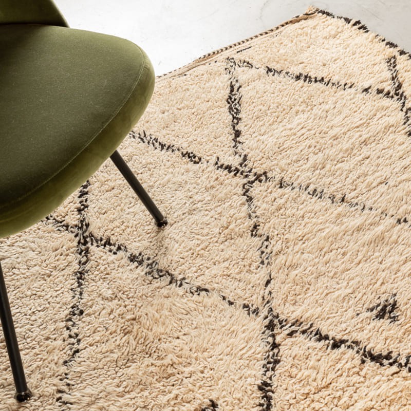 Tapis BENI OUARAIN - 100% laine noué main - 210 x 350 cm