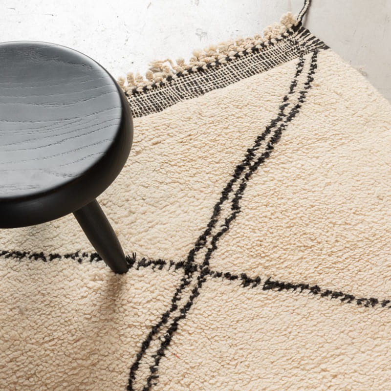 Tapis BOUCHEROUITE - 100% laine noué main - 120 x 285 cm
