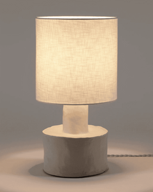 Lampe CATHERINE, Ø25cm x L25cm x H47cm, BLANC MAT