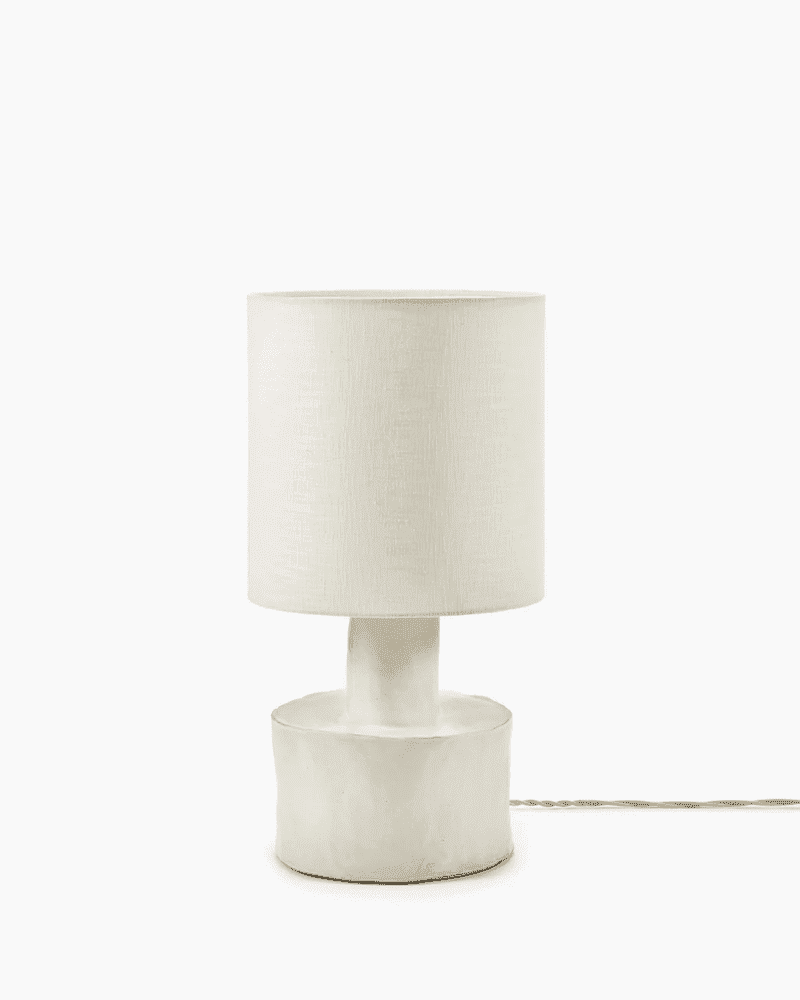 Lampe CATHERINE, Ø25cm x L25cm x H47cm, BLANC MAT