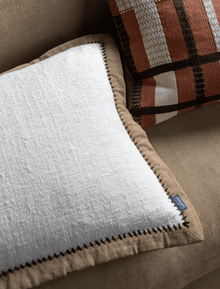 COUSSIN KHADI | 40cm x 55cm | KHADI DE COTON | TABAC