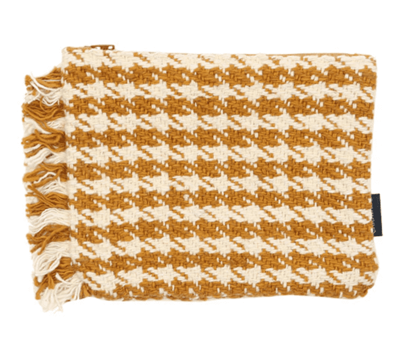 Pochette Khadi - PM - Pied de poule - Khadi de coton - Curcuma