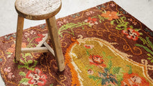 TAPIS MOLDAVE ANCIEN POINT NOUE COUPE | 145cm x 201cm | 100% LAINE FAIT MAIN