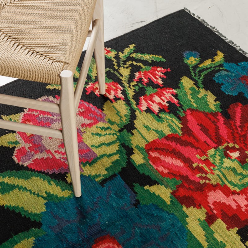 Tapis Killim Moldave - 100% laine nouée main - 121cm x 135cm