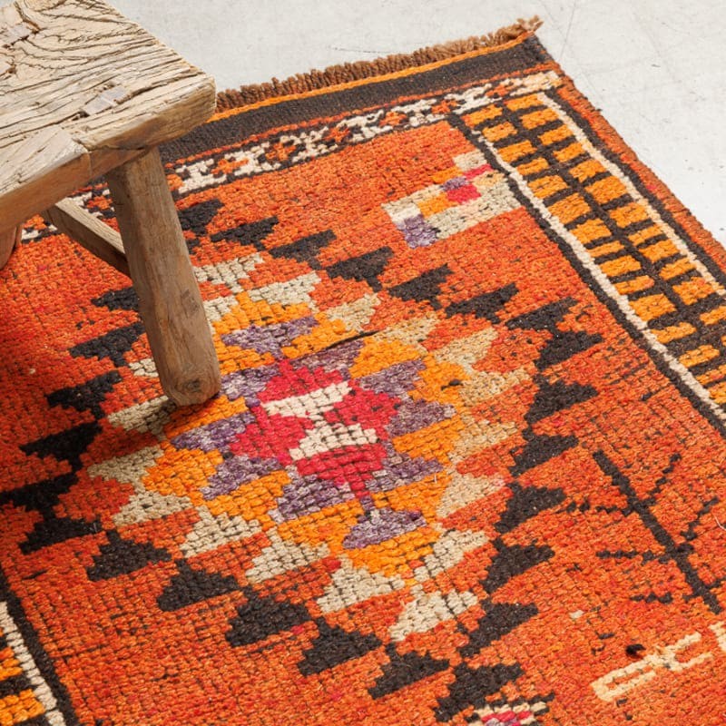 Tapis HERKI  - 100% laine noué main - 87 x 380 cm