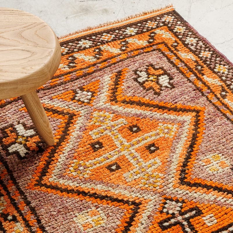 Tapis HERKI  - 100% laine noué main - 93 x 340 cm