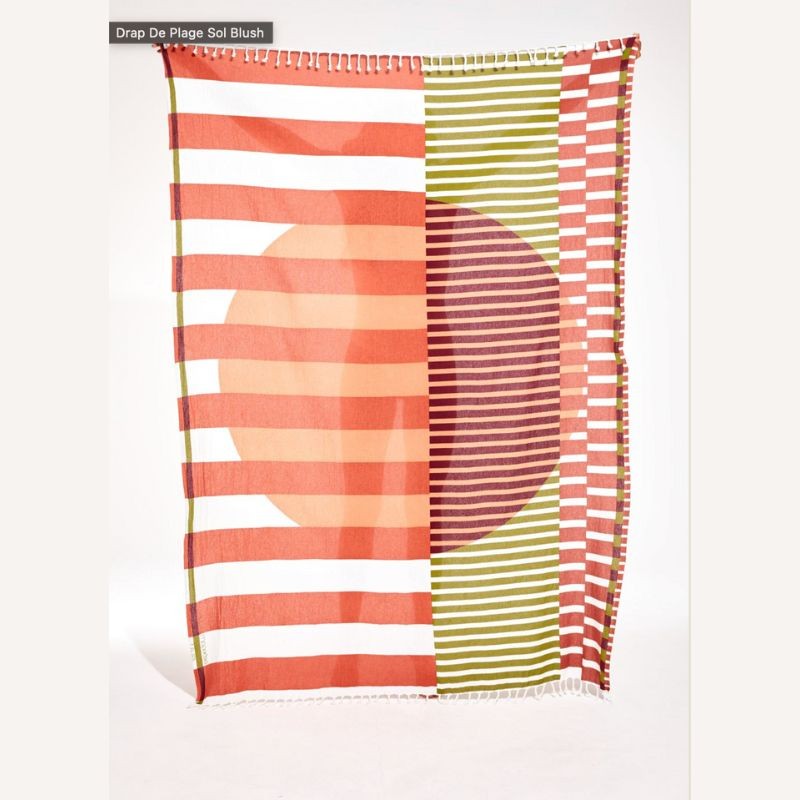 DRAP DE PLAGE SOL | 100% COTON |BLUSH 303