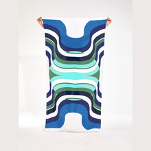 DRAP DE PLAGE HALO | 100% COTON |BLEU 304