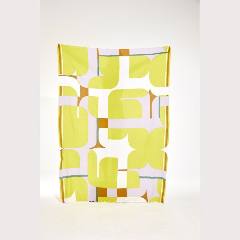 DRAP DE PLAGE CHANCE | 100% COTON | LIME 305