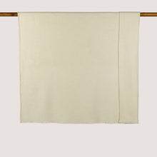 Plaid HERA, 140cm x 180cm, LAINE ET SOIE, OFF WHITE