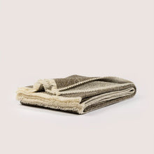 Plaid HERA, 140cm x 180cm, LAINE ET SOIE, OFF WHITE