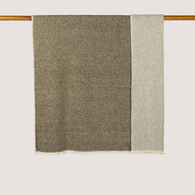 Plaid HERA, 140cm x 180cm, LAINE ET SOIE, OFF WHITE