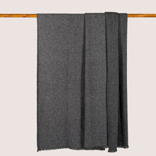 Plaid HERA, 140cm x 180cm, LAINE ET SOIE, OFF WHITE